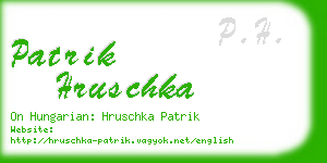 patrik hruschka business card